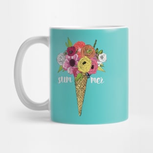 Ice Cream Floral Mug